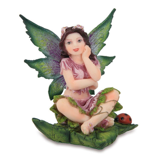 Mini Fairy sitting on leaf, 7cm