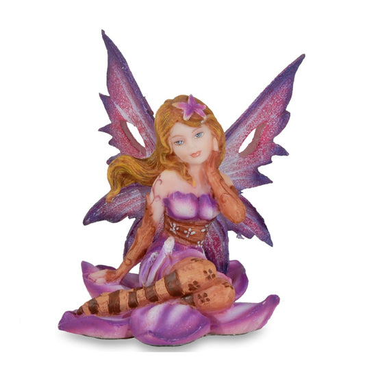 Mini Fairy sitting in lotus flower, 7cm