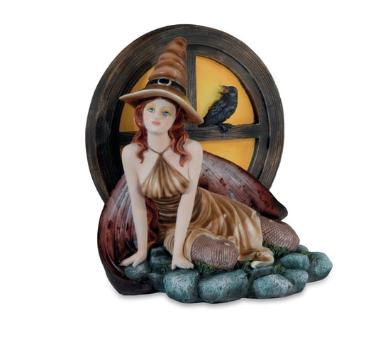 Witch JOEYA with raven, 19cm, Witches