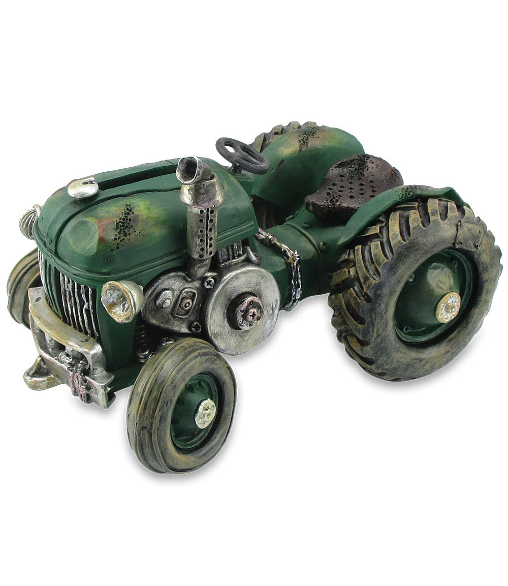 Funny Piggy Bank Vintage Tractor Green 18cm