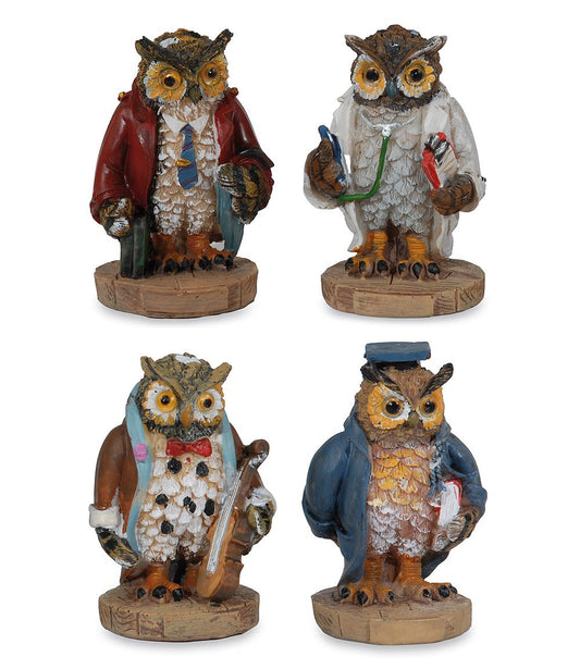 Standing craft trouble-catcher owls 8cm 8 ass.