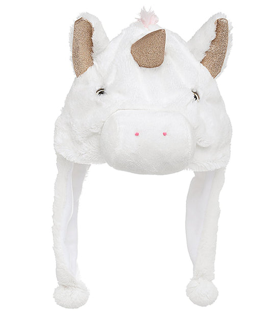 Capello Pelouche Funny UNICORNO biancho 30x40cm