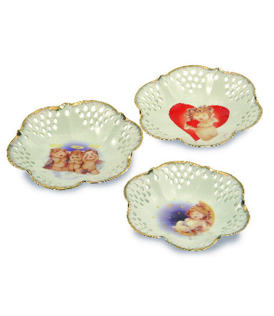 Porcelain plates "angel", 15cm, 3 pieces