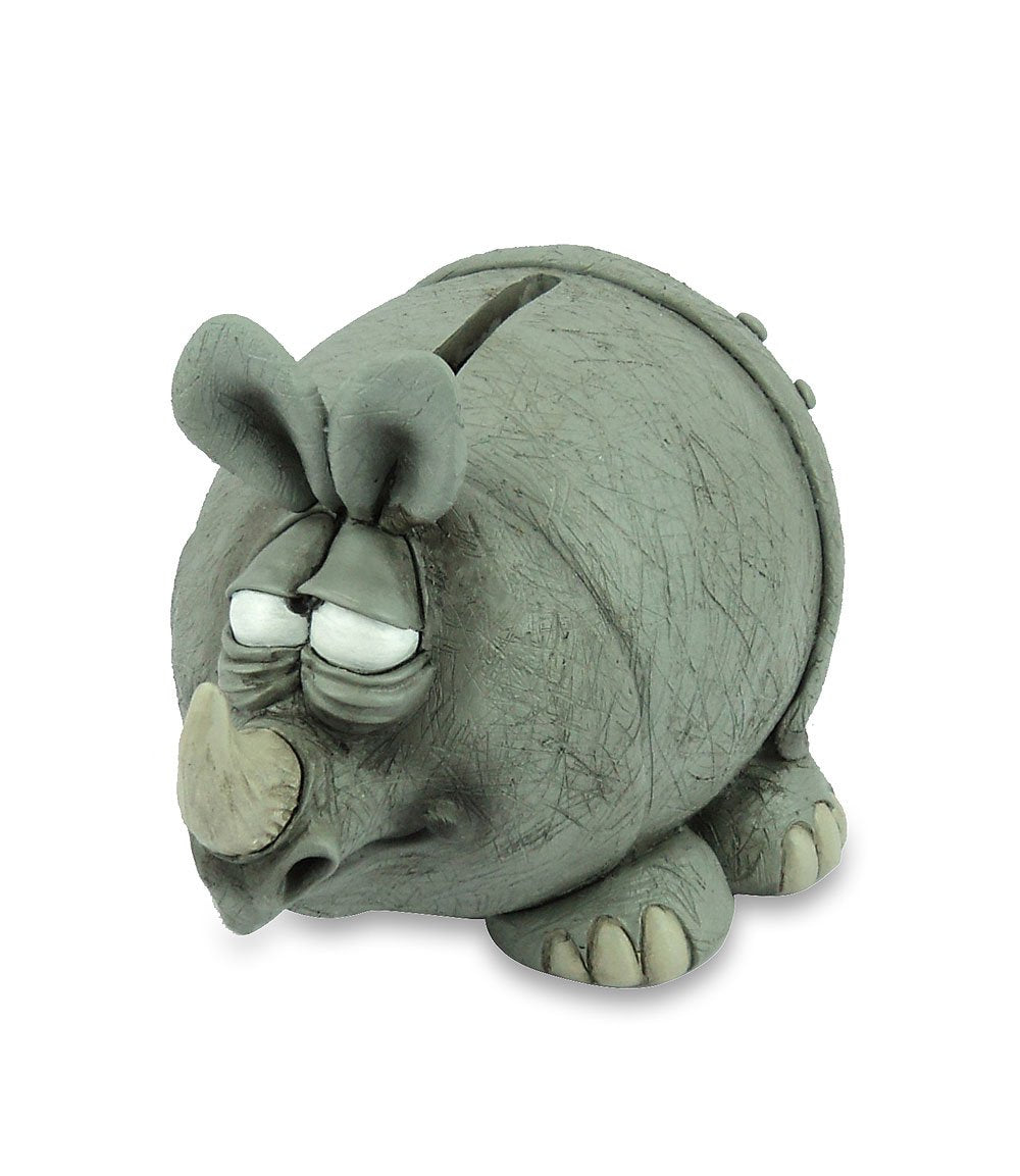 Funny Animal Collection Piggy Bank Rhinoceros 14cm